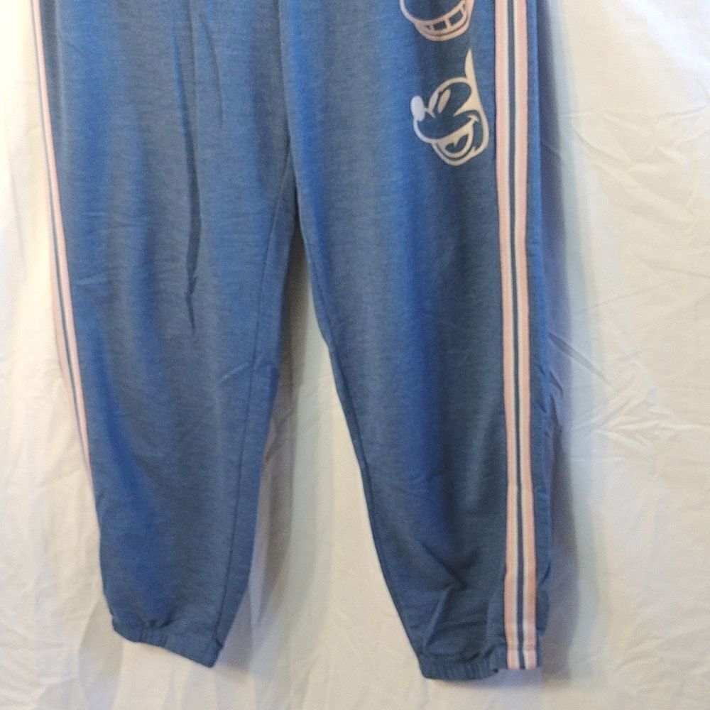 Disney Mickey Mouse Blue Pink Printed Jogger Pajama Lounge Pants‎ Large - Picture 6 of 14
